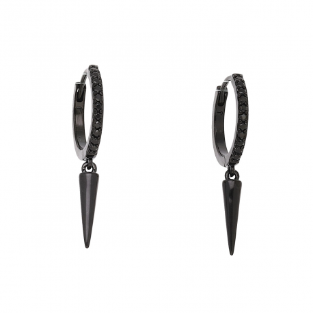 KOLCZYKI BLACK 26/13 MM ELEGANCE XUPING 56037