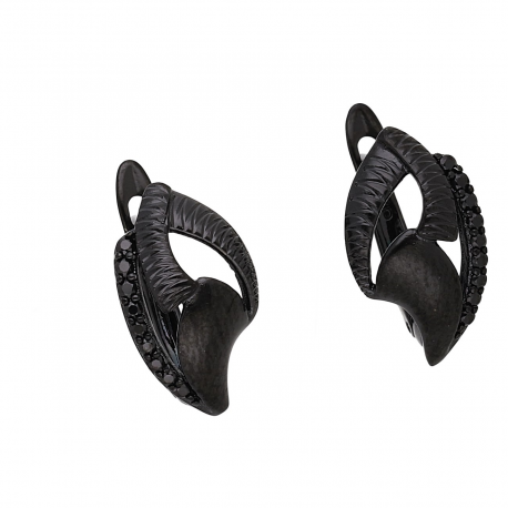 KOLCZYKI BLACK 15/9 MM CZARNA ELEGANCJA XUPING 56043