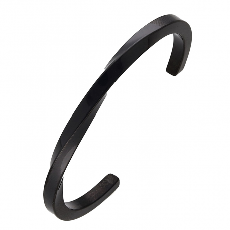BRANSOLETKA BLACK 63/6 MM S. STEEL TTM XUPING 56059