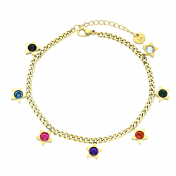 BRANSOLETKA POZŁACANA 18+3 CM S. STEEL TTM XUPING 56227