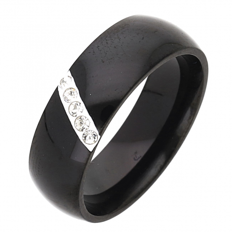 PIERŚCIONEK BLACK 6 MM S. STEEL TTM XUPING 56367