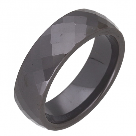 PIERŚCIONEK GRAY CERAMIC CUT 6 MM TTM XUPING 56577