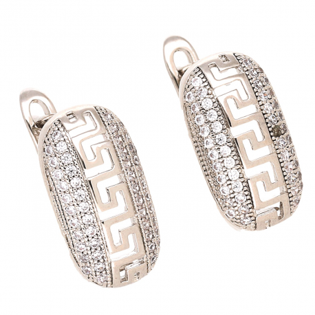 KOLCZYKI PLATYNOWANE 17/9 MM GRECKA ELEGANCJA XUPING 56416