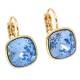 KOLCZYKI POZŁACANE 19/12 MM SAPPHIRE LIGHT CRYSTAL XUPING 56451