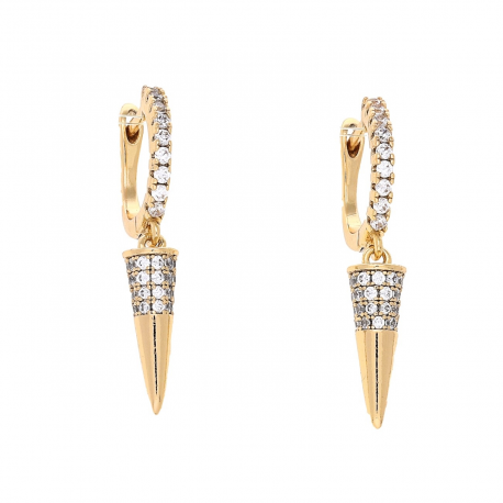 KOLCZYKI POZŁACANE 28/5 MM ELEGANCE XUPING 56746