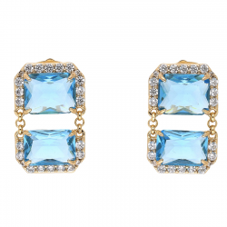 KOLCZYKI POZŁACANE 22/14 MM LUXURY XUPING 56777