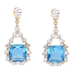 KOLCZYKI POZŁACANE 40/19 MM LUXURY XUPING 56779