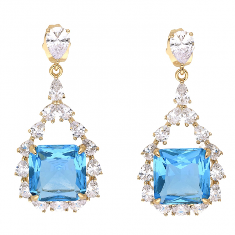 KOLCZYKI POZŁACANE 40/19 MM LUXURY XUPING 56779