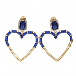 KOLCZYKI POZŁACANE 37/29 MM LUXURY XUPING 56781