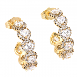 KOLCZYKI POZŁACANE 22/6 MM LUXURY XUPING 56785