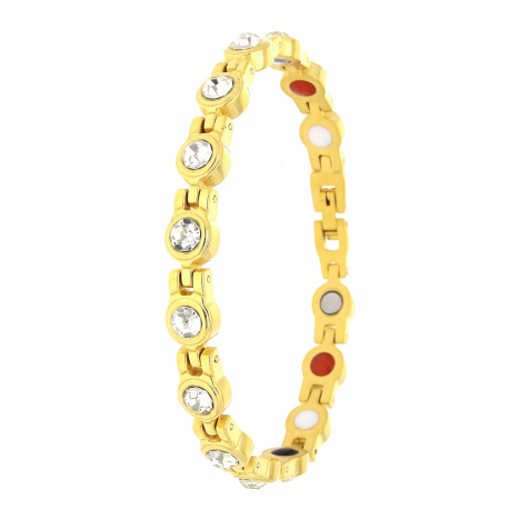 BRANSOLETKA POZŁACANA 21 CM 8 MM S. STEEL TTM XUPING 56932