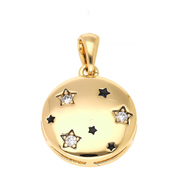 ZAWIESZKA POZŁACANA 22/15 MM ZŁOTA PIGUŁKA XUPING 57055