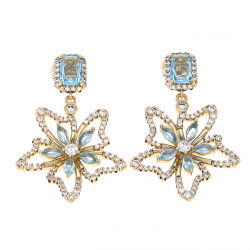 KOLCZYKI POZŁACANE 37/25 MM LUXURY XUPING 57066