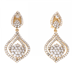 KOLCZYKI POZŁACANE 35/16 MM LUXURY XUPING 57106