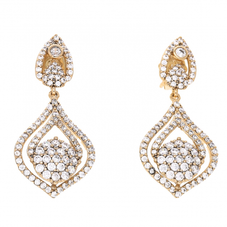 KOLCZYKI POZŁACANE 35/16 MM LUXURY XUPING 57106