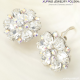 KOLCZYKI RODOWANE CRYSTAL FROM SWAROVSKI® WHITE XUPING 3152