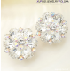 KOLCZYKI RODOWANE CRYSTAL FROM SWAROVSKI® WHITE XUPING 3152