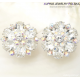 KOLCZYKI RODOWANE CRYSTAL FROM SWAROVSKI® WHITE XUPING 3152
