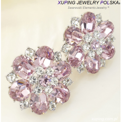 KOLCZYKI RODOWANE CRYSTAL FROM SWAROVSKI® AMETYST XUPING 3153