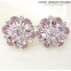 KOLCZYKI RODOWANE CRYSTAL FROM SWAROVSKI® AMETYST XUPING 3153
