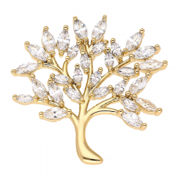 ZAWIESZKA POZŁACANA 25/24 MM BRYLANTOWE DRZEWKO XUPING 57327