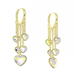 KOLCZYKI POZŁACANE 52/11 MM AB CRYSTAL XUPING 57737