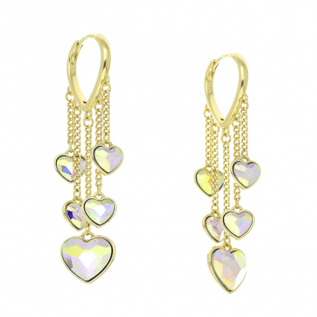 KOLCZYKI POZŁACANE 52/11 MM AB CRYSTAL XUPING 57737