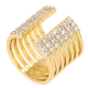 PIERŚCIONEK POZŁACANY us 6 17 MM ELEGANCE XUPING 57888