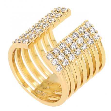 PIERŚCIONEK POZŁACANY us 6 17 MM ELEGANCE XUPING 57888