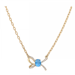 CELEBRYTKA POZŁACANA 41+5 CM BŁĘKITNY TOPAZ XUPING 57930