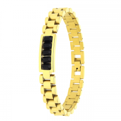 BRANSOLETKA POZŁACANA 20 CM 10 MM S.STEEL TTM XUPING 58204