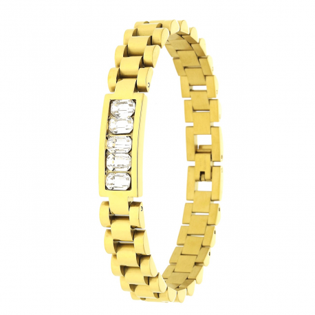 BRANSOLETKA POZŁACANA 20 CM 10 MM S.STEEL TTM XUPING 58206