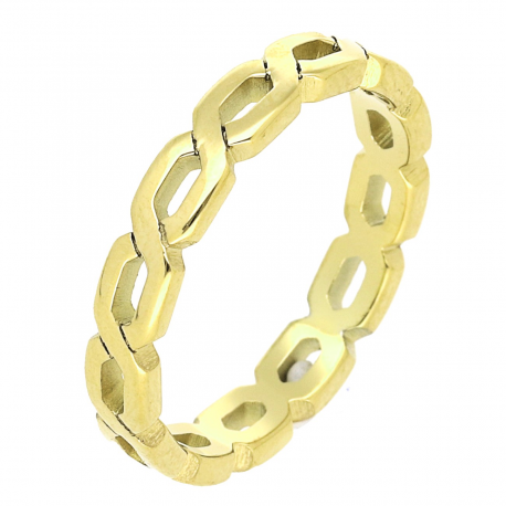 PIERŚCIONEK POZŁACANY 3 MM S. STEEL TTM XUPING 58240