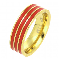 PIERŚCIONEK POZŁACANY 6 MM S. STEEL TTM XUPING 58253