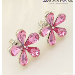 KOLCZYKI RODOWANE CRYSTAL FROM SWAROVSKI® ROSE XUPING 3196