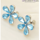 KOLCZYKI RODOWANE CRYSTAL FROM SWAROVSKI® AQUAMARINE XUPING 3197