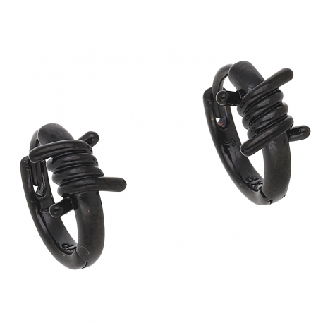 KOLCZYKI BLACK 12/7 MM KÓŁKA Z DRUTEM XUPING 58408