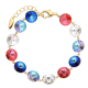 BRANSOLETKA POZŁACANA 19+3 CM MIX CRYSTAL XUPING 58619