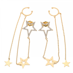 KOLCZYKI POZŁACANE 194/16 MM NAUSZNICE LUXURY XUPING 58876