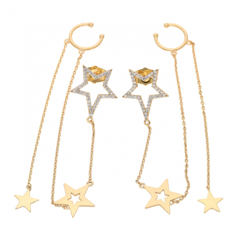 KOLCZYKI POZŁACANE 194/16 MM NAUSZNICE LUXURY XUPING 58876