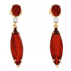 KOLCZYKI POZŁACANE 43/8 MM LUXURY XUPING 58878