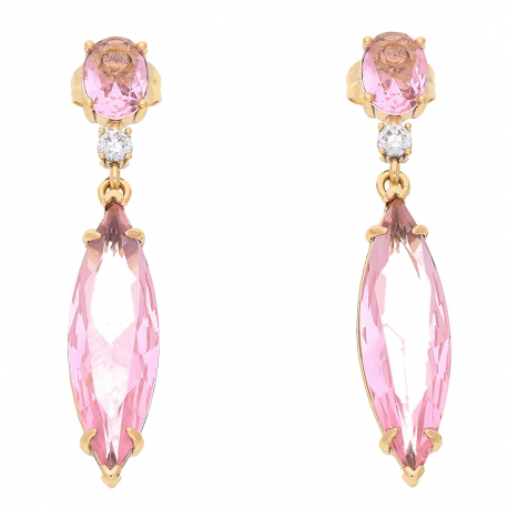 KOLCZYKI POZŁACANE 43/8 MM LUXURY XUPING 58879