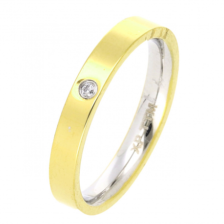 PIERŚCIONEK POZŁACANY 3 MM S. STEEL TTM XUPING 58989