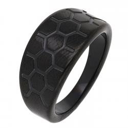 PIERŚCIONEK BLACK 10 MM S. STEEL TTM XUPING 58999