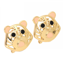 KOLCZYKI POZŁACANE 15/16 MM TYGRYSEK XUPING 59284