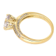 PIERŚCIONEK POZŁACANY 8 MM BRYLANT ZARĘCZYNOWY XUPING 59768