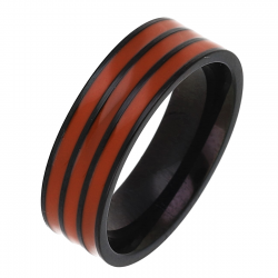 PIERŚCIONEK BLACK 6 MM S. STEEL TTM XUPING 59787