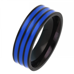 PIERŚCIONEK BLACK 6 MM S. STEEL TTM XUPING 59788