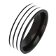 PIERŚCIONEK BLACK 6 MM S. STEEL TTM XUPING 59789