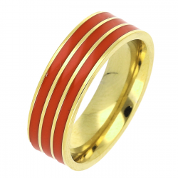 PIERŚCIONEK POZŁACANY 6 MM S. STEEL TTM XUPING 59790
